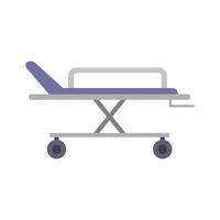 A flat illustration of a medical cart vector