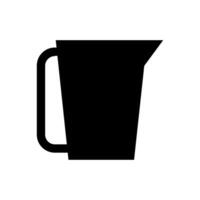 A black and white illustration of a pitcher on background vector