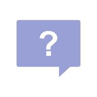Question mark icon in a speech bubble vector