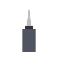 A black and white illustration of a screwdriver on a white background vector
