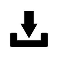 Download icon illustration on white background vector