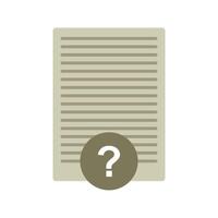 Question mark icon on paper document illustration design vector