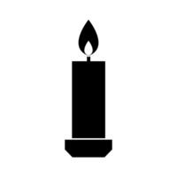 Candle icon on white background vector