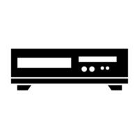 A black and white image of a stereo on background vector