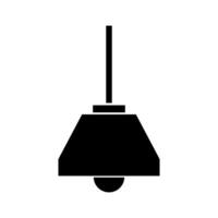 A black and white illustration of a lamp on a background vector