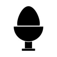 An egg in a cup icon on a white background vector