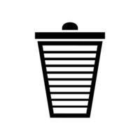 Trash can illustration on white background vector