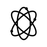 An atom symbol on background vector