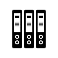 Three file folders on white background vector