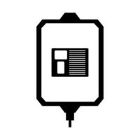 A black and white image of a blood bag on background vector