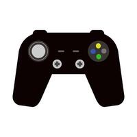 A black game controller on a white background vector
