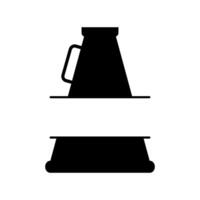 Traffic cone icon illustration on a white background vector