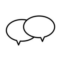 Two speech bubbles on white background vector