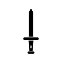 A black and white illustration of a knife on background vector