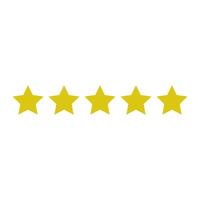 Five stars on a white background vector