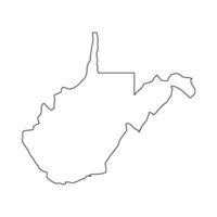 Wv map coloring page vector