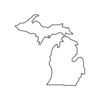 Michigan coloring pages vector