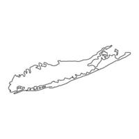 A line drawing of a map of new york vector