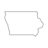 Iowa outline map vector