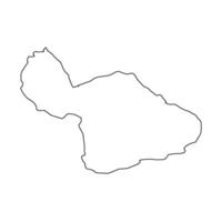 Hawaii map outline on background vector