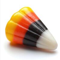 Candy corn is popular Halloween treat with vibrant colors photo