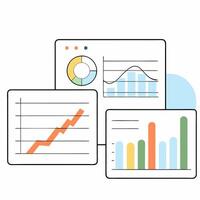 Data Visualization Charts and Graphs Professional Business Infographic. vector