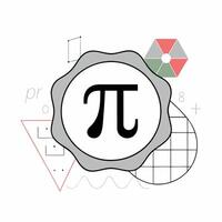 Pi Symbol Geometric Graphic Math, Science. vector