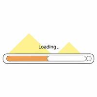 Pastel Yellow Loading Bar Minimalist UI Progress Indicator. vector