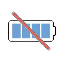 Low Battery Icon Simple, Flat Design UI Element. vector