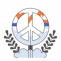 Peace Symbol Colorful, Stylish. vector