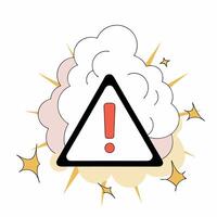 Pop Art Warning Alert Explosive Attention Grabbing Graphic. vector