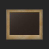 Gold photo frame with worn lining vector