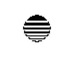 Retro sun with geometric design in bright eighties style vector
