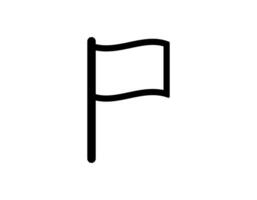 Simple black and white flag icon for basic design needs vector