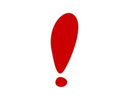 Bold red exclamation mark symbol indicates urgency vector