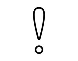 Exclamation mark symbol for emphasis and attention vector