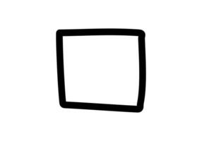 Simple square checkbox design with thick outline vector
