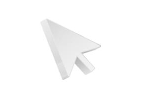 White cursor icon shaped like an arrow on a plain surface vector