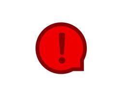 Red warning sign with exclamation mark for alert and caution vector