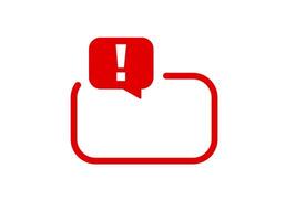 Warning sign with exclamation mark inside a framework vector
