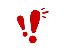 Red exclamation and question marks with splash design vector