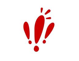 Red exclamation marks symbol indicating urgency or surprise vector