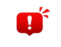 Bold red exclamation alert icon vector