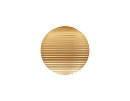 Retro sun circle with geometric stripes in bright eighties style vector