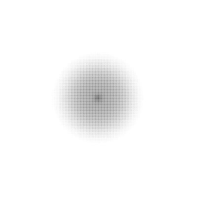 Retro sun circle with geometric shape from eighties and nineties