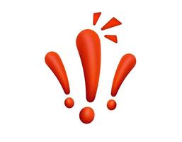 Bold red exclamation marks with exciting triangular design vector