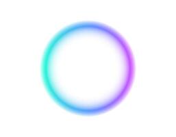Colorful gradient circle with soft edges and halo effect vector