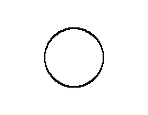 Retro sun circle with geometric shape in eighties style