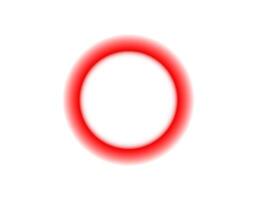 Red glowing circle with soft halo effect vector
