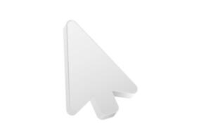 White computer cursor icon pointing upward for digital use vector